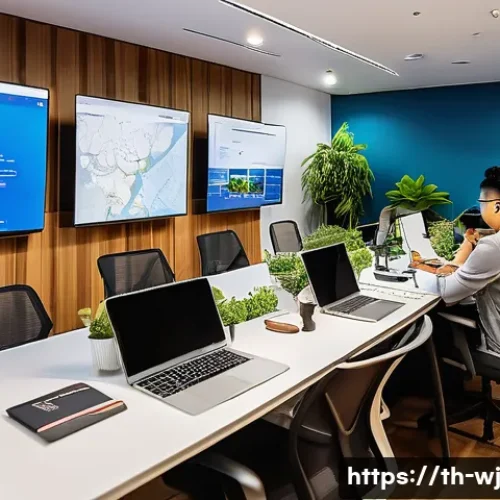 브랜드 스토리텔링의 창의적 접근 방법 - A warm and inviting digital marketing team workshop in a modern Bangkok office, featuring diverse Th...