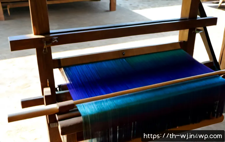 Home 30 브랜드 스토리텔링에서의 문화적 차별성 - Photorealistic Thai artisan weaving colorful silk on a traditional wooden loom in a sunlit open-air ...